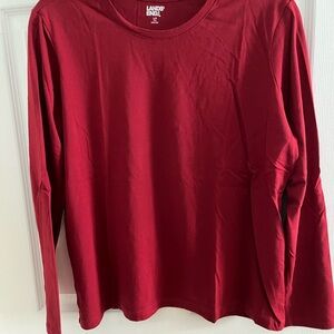 Lands' End deep heritage red tee